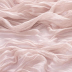 12Pcs Rubber Powder Cheesecloth Table Runner 120 Inch10FT Dust Powder Rustic Boho Cheesecloth Table Runnerfor Wedding Party Baby Shower Birthday Home Decor Holiday Decorations
