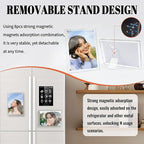 Acrylic Picture Frames 5x7 Inch Set of 3, Tabletop and Refrigerator Display Vertical and Horizontal Clear Magnetic Photo Frames with Detachable Stand for Gift, Home/Refrigerator Décor