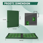 Premium Card Binder 12 Pocket for 720 Pockets Trading Card Binder, PU Zipper Card Collection Album, Sturdy Side-Loading Card Book Holder for MTG, TCG, Game Cards, Sports Cards