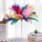 YAKRUNA 30PCS Hot Pink Ostrich Feathers Bulk 12-14 Inches for Centerpieces for Wedding Birthday Gatsby Party, Decorative Plumes for Vase & Table & Christmas Tree Decor (30-35cm, Fuchsia)