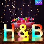 OJQ Light Up Letters LED Letter - Marquee Letters Room Decor Alphabet Letter Music Sync Color Change Colorful - Christmas Birthday Gifts for Girl - Teen Girls Gifts Party Home Wall Decor