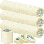 Masking Tape Bulk General Purpose Masking Painting Tape 55 Yards for Painting Home Office School Stationery Arts Crafts Basic Use, Easy Removal(60 Rolls,1 Inch)
