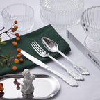BUCLA 600PCS Silver Plastic Silverware - Heavy Duty Disposable Plastic Cutlery - Include 200 Forks, 200 Spoons, 200 Knives in Silver for Parties, Weddings & Christmas