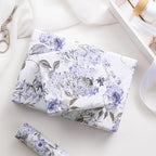 RUSPEPA Floral Wrapping Paper Roll for Women Girls, Mini Roll, Elegant Hydrangea Flower Design Gift Wrap Paper Perfect for Wedding, Birthday, Mother's Day, Spring, Bridal Shower, 17 Inch x 16.4 Feet