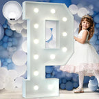 Marquee Letters 4 Feet Tall Large Light Up Letters Baby Shower Decorations Wedding Engagement White Party Decorations Prom Sign Big Cardboard Backdrop P