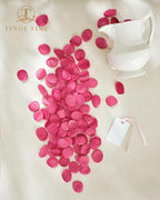 TINGE TIME Silk Flower Petals for Wedding Decoration - 200pcs Fake Rose Petals for Bridal Showers & Parties - Hot Pink