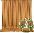 10 x 7 Feet Brown Backdrop Curtain for Partie, Background Curtains for Photoshoot, Birthday, Wedding, Halloween, Thanksgiving, Christmas Day, New Year Party Decorations 5Ft x 7Ft, 2 Panels