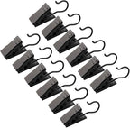 JANYUN 120 Pack Clip Hook Set Stainless Curtain Clips for Curtain Photos Home Decoration Art Craft Dispaly Hang Clip (Black)