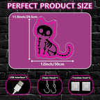 Cat Neon Sign,Pink Dimmable LED Light Signs for Wall Art Decor,Halloween Backdrop for Bedroom Club Party,Animal Gift for Boys Girls Teen USB Powered（11.8"*11.6"）