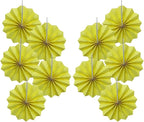 Yellow Party Decorations,Paper Decorations for Party,Lemon Decorations Party Paper Fans Bulk 8in,Anniversary Decorations for Part 30 Color DIY Set （Lemon Yellow）