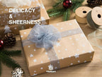 Vitalizart Organza Sheer Ribbon Set 1 inch x 30 Yd Handmade Fabric Ribbons for Gift Wrapping Christmas Tree Crafts Bows Wedding Invitations Wreaths Wrap Cream White Dusty Blue & Green