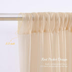 10x10ft Champagne Tulle Backdrop Curtain for Parites, Sheer Backdrop Curtains for Wedding Baby Shower Birthday Party Photo Shoot Decorations