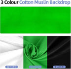 EMART Photo Video Studio Backdrop Stand Kit, 8.5x10ft Adjustable Photography Greenscreen Support System with 3 Polyester Backgrounds for Photoshoot (Black White Green)