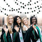 Black Green-Silver Party-Decorations Garland - 62ft Twinkle Little Star Soccer Graduation Hanging Streamers Banner,Men Boys Birthday Bachelorette Baby Bridal Shower Decor Hugtmr