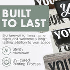 Rustic Custom Metal Sign - Custom Sign for Indoor or Outdoor Use (Rustic Tan Border)