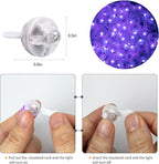 Aogist 100pcs Balloon Lights,Long Standby Time Waterproof Twinkle Mini Light,Battery Powered,Round LED Ball Lamp for Balloon Paper Lantern Party Wedding Christmas Halloween Decorative,Purple-Flash