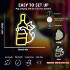 Cat Neon Sign LED Light Up Wall Decor for Bedroom, Home Bar, Man Cave, and Party Dimmable White Yellow Sign Unique Cat Gift, USB Powered, 12.9" * 9.4