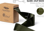 Moss Green Satin Ribbon Double-Faced Wired Ribbons for Gift Wrapping Flower Bouquet Bows Wedding Invitation Christmas Decor Crafts 1-1/2 Inch 10 Yards