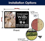 Custom Dog Memorial Metal Signs - Personalized Dog Photo Memory Sign as Dog Memorial Gifts for Loss of Dog, in Loving Memory of Pet Signs for Pet Loss Sympathy Gift