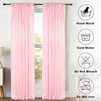 ShiDianYi Baby Pink Sequin Backdrop Curtains 2 Pieces 4FTX10FT Pink Backdrop Photography Background Glitter Wedding Backdrop Fabric Shimmer Studio Background 8ftx10ft