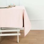 Efavormart 54x54 Blush Wholesale Linens Seamless Polyester Square Linen Tablecloth for Wedding Banquet Party Restaurant