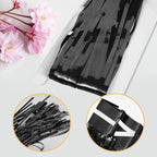 5 Pack Black Fringe Backdrop 3.2ft x 8.2ft Foil Curtain Tinsel Streamers for Birthday Party Decoration Wedding Christmas (Black)