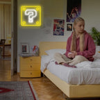 Question Block Neon Sign,Question Square Led Mario Neon Light USB Powered Led Night Lights for Game Room Wall Decor,Man Cave,Teen Boy Room Decor,Gamer Gifts for Boys, Kids