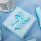 Flyhill Blue Wrapping Paper,Reversible Gift Wrap Paper with Polka Dot Design for Christmas,Birthday, Wedding,Baby Shower,All Holidays(17 Inch X 32.8 Feet)