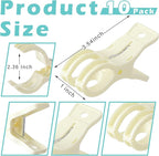 LemonRoad 10 Pack Large Balloon Arch Clips Plastic Transparent Backdrop Spring Clamps 3.5 Inch Heavy Duty Clip for Balloon Arch Kit Birthday Decoration Crafts Woodworking Photography Studios (Beige)