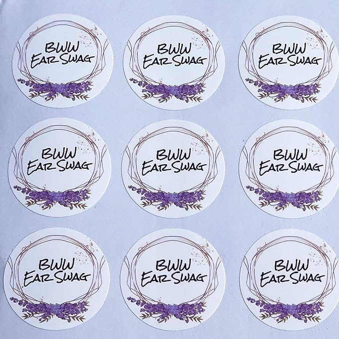 Custom Stickers for Weddings, Birthdays & Businesses - Personalized Labels with Your Logo - Waterproof, Fade and Heat Resistant - Pack of 100-1000 (Wreath P, 3.5 Inch)
