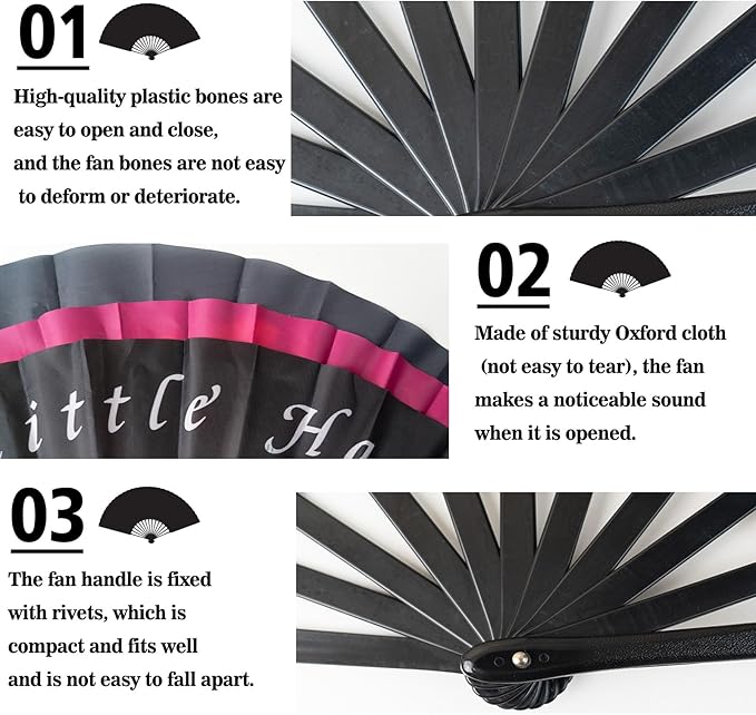 Custom Fans with Your Photo/Text - 13 Inch Personalized Folding Hand Fan for Line Dancing, Weddings, Parties | Decorative Gift for Women, Church Events & Dance Performances (1, 10 Inch)