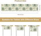 Chrysanthemum Vintage Floral Table Runner, Elegant Yellow Sunflower Spring Summer Elegant Pattern Artichokes Flower Table Runner for Party Kitchen Dining Living Room Decor, 13x36 Inch