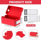 12 Sets Mini Shoe Gifts Boxes for Party Favors 6.1 x 3.9 x 2.5 Inches Sports Mini Sneaker Box with Editable Label for Candies Cookies Snacks(Red,6.1 x 3.9 x 2.5 Inches)