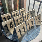 Metal Place Cards Stackable Tent Style Table Numbers,Place Card Holders for TRPG Wedding Party Restaurants Cafes Bars Gatherings Meeting Room Board Games (Black, Large 11-20)