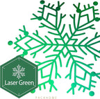 PACKHOME Christmas Gift Box 13x9.7x3.4 Inches, Large Gift Box with Lid, Sturdy Shirt Box with Magnetic Lid for Wrapping Gifts (Green Snowflake Pattern)