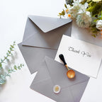 50 Pack 5x7 Envelopes Letter Size, Grey A7 Envelopes Self Seal for Wedding Invitation, Envelope 5.4x7.6 for Greeting Cards, Photos, Baby Shower, Graduation, Thank You Cards, Announcements