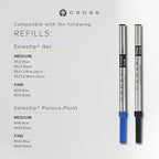 Cross Bailey Refillable Rollerball Pen Presented in a Premium Gift Box - Medium Point, Black Ink, Matte Gray