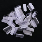 50Pcs Table Skirting Clips, Clear Plastic Table Skirt Clips with Hook Fastener Fits 3/4" to 1" Tables for Indoor Outdoor Events Wedding Meeting