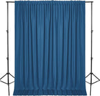 DWCN 10x10 FT Backdrop Curtains for Parties, Photography Backdrop Drapes with Rod Pockets for Wedding Decorations Stage Birthday Family Gatherings, 2 Panels 5ft x 10ft, Royal Blue