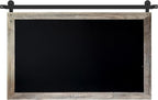 COGOOD Farmhouse Barn Door Mirror - 41" x 26" Rustic Wood Framed Wall Mirror for Bathroom, Living Room, Entryway Wall Decor (Yellow White)