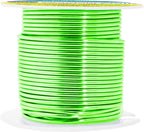 Mandala Crafts 14 Gauge Anodized Aluminum Craft Wire for Jewelry Making - 60 FT Colored Flexible Light Green Wire - Bendable for Bonsai Armature Crafting Sculpting