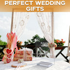 Chunful 4 Pcs Clear Acrylic Wedding Sign with Stand for Ceremony Reception 5 x 7 Guest Book Cards and Gifts In Loving Memory Favors Please Take One Table Sign for Wedding(Elegant White,Fresh Style)