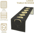Sun Moon Table Runner, Mysterious Universe Milky Way Interstellar Space Western Traditional Elements able Runner for Party Living Room Home Kitchen Dinner Table Runner 13x120 Inch