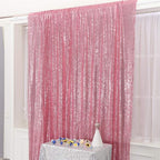 Eternal Beauty Fuchsia Pink Sequin Backdrop, 6x8 Ft Glitter Background Curtains for Shimmer Photography Party Wedding Birthday Back Drop Decor