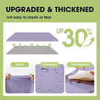 Pureegg Plastic Table Cloth Disposable 10 Pack, 84'' Round Table Cloths, Easter Party, Decorative Tablecloths, Round, Light Purple, Pastel, Plastic Cover, Leakproof & Sturdy, Lilac, Lavender