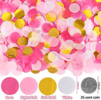 RYKOMO 10000 Pieces 1 Inch Round Tissue Paper Table Confetti Dots 3.5oz Multicolor Round Tissue Confetti for Craft DIY Scrapbooking Birthday Balloons Party Festival