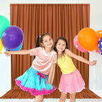 10ft x 10ft Dark Brown Backdrop Curtains for Parties, Fabric Satin Background Curtain with Rod Pockets for Weddings, Birthday, Baby Shower, Photography, Graduation Party Backdrop Drapes, 2 Panels