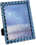 Isaac Jacobs Decorative Sparkling Navy Jewel Picture Frame, Photo Display & Home Décor (8x10, Navy)