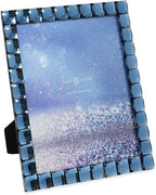 Isaac Jacobs Decorative Sparkling Navy Jewel Picture Frame, Photo Display & Home Décor (8x10, Navy)