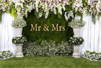 Wedding Arch Flower Backdrop 8x6ft - Flower Wedding Mr & Mrs Engagement Background